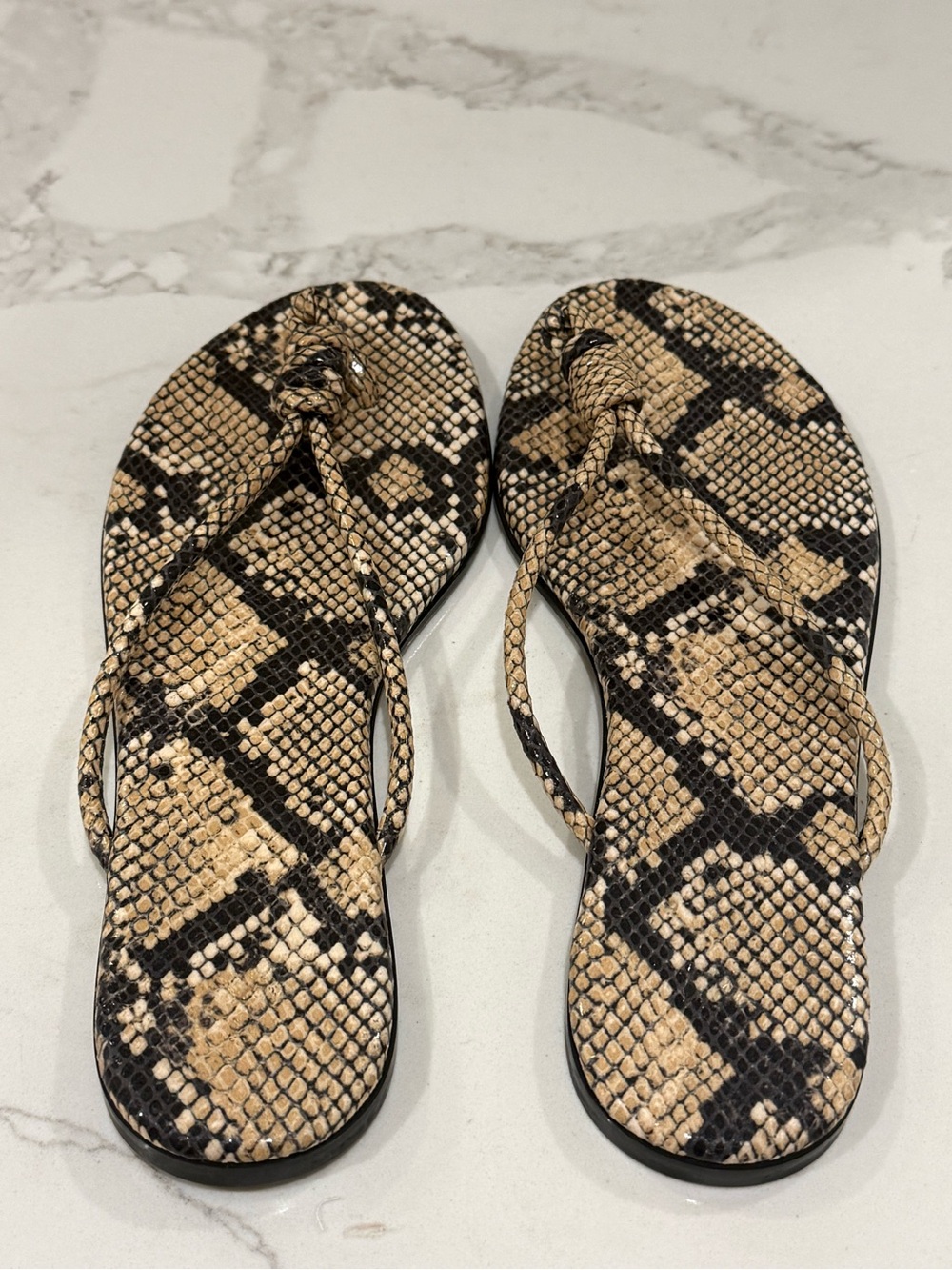 H&M Snake Print Thong Sandals - Size EU 39 (US 8)